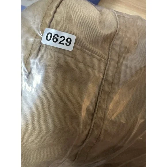 Tommy Hilfiger Mens L Tan Utility Jacket Zip Up Collared w/ Elbow Patches - Picture 11 of 11